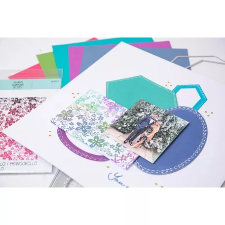 Sizzix Cosmopolitan, Petals Szilikonbélyegző Stacey Park Clear Stamps (1 db)