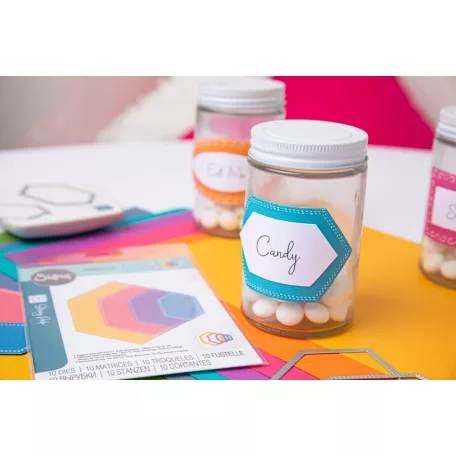 Sizzix Belinda Stitched Henxagons Vágósablon Stacey Park Fanciful Framelits (1 csomag)