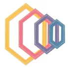 Sizzix Belinda Stitched Henxagons Vágósablon Stacey Park Fanciful Framelits (1 csomag)