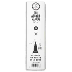   Art by Marlene Black and white Akril marker Duo Acrylic Markers Soft Brush (3 db)