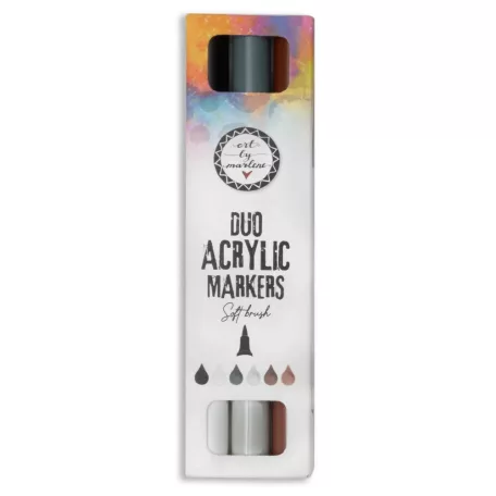 Art by Marlene Browns Akril marker Duo Acrylic Markers Soft Brush (3 db)