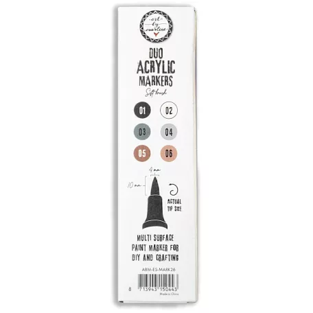 Art by Marlene Browns Akril marker Duo Acrylic Markers Soft Brush (3 db)