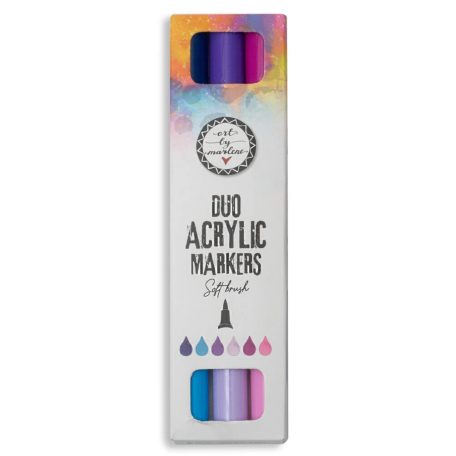 Art by Marlene Purples Akril marker Duo Acrylic Markers Soft Brush (3 db)