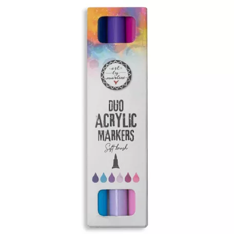 Art by Marlene Purples Akril marker Duo Acrylic Markers Soft Brush (3 db)
