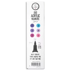   Art by Marlene Purples Akril marker Duo Acrylic Markers Soft Brush (3 db)