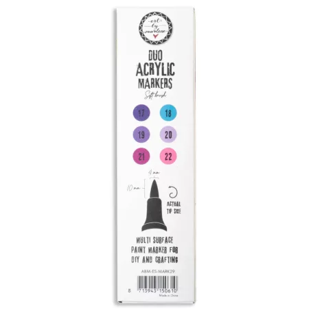 Art by Marlene Purples Akril marker Duo Acrylic Markers Soft Brush (3 db)