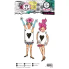 Art by Marlene Playing card women Szilikonbélyegző Clear Stamps (1 csomag)