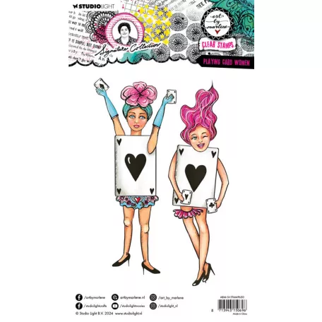 Art by Marlene Playing card women Szilikonbélyegző Clear Stamps (1 csomag)