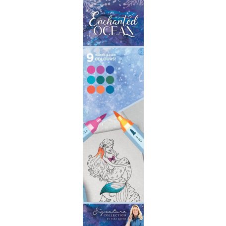 Spectrum Noir Enchanted Ocean Akvarell filctoll készlet TriColour Aqua Markers (3 db)