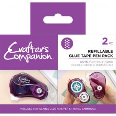   Crafter's Companion Ragasztóroller és utántöltő Glue Tape Pen & Refill Pack Dots  (1 csomag)