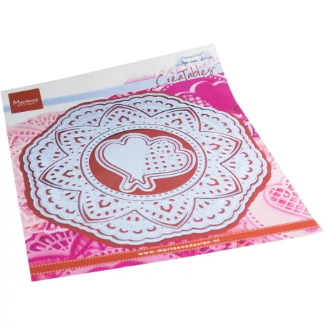 Marianne Design Vágósablon - Anja's elegant circle with hearts - Creatable (1 csomag)