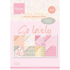   Marianne Design Papírkészlet A4 - So lovely - Pretty Papers Bloc (16 ív)
