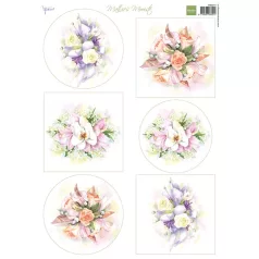   Marianne Design Kivágóív A4 - Mattie's Mooiste Romantic bouquets - Cutting Sheet (1 db)