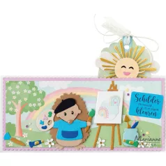   Marianne Design Kivágóív A4 - Eline's Pastel rainbow backgrounds - Cutting Sheet (1 db)