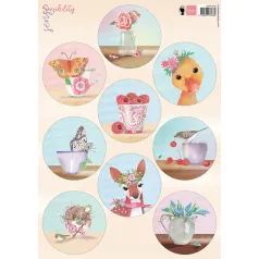  Marianne Design Kivágóív A4 - Sensibility - Summer Circles 7 cm - Cutting Sheet (1 db)