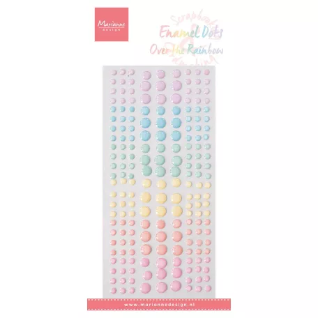 Marianne Design Öntapadós diszítőelem - Over the rainbow - Enamel dots (1 ív)