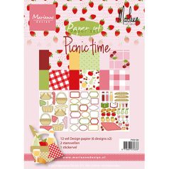   Marianne Design Papírkészlet A5 - Picnic time by Marleen - Pretty Papers Bloc (12 ív)