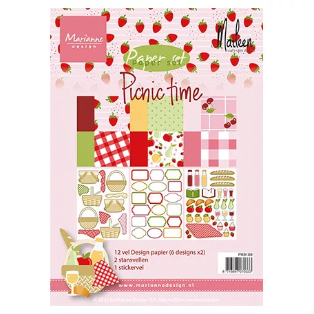 Marianne Design Papírkészlet A5 - Picnic time by Marleen - Pretty Papers Bloc (12 ív)
