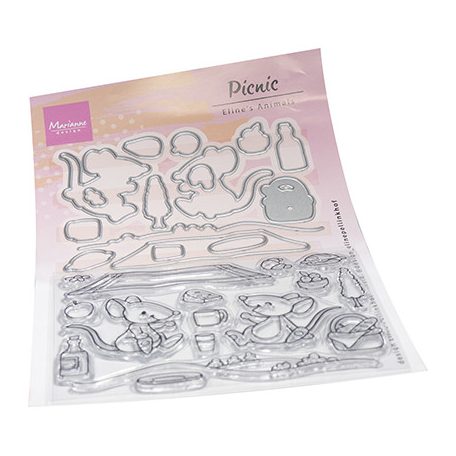 Marianne Design Szilikonbélyegző - Eline's animals - picnic - Clear Stamps (1 csomag)