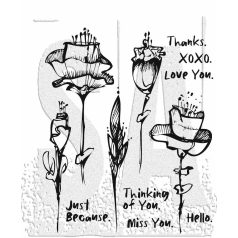   Stampers Anonymous Abstract Florals Tim Holtz Gumibélyegző Cling Stamps (1 csomag)