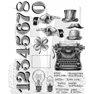   Stampers Anonymous Curiosity Shop Tim Holtz Gumibélyegző Cling Stamps (1 csomag)