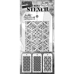   Stampers Anonymous Set #60 Tim Holtz Stencil Layering Mini Stencil (3 db)