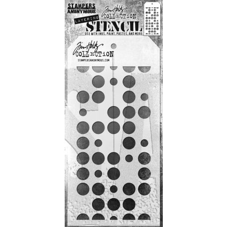Stampers Anonymous Spots Tim Holtz Stencil Layering Stencil (1 db)
