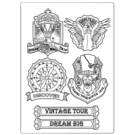  Stamperia Sir Vagabond Szilikon öntőforma A5 Vintage Tour Silicon Mould (1 db)