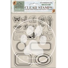   Stamperia Secret Diary Szilikonbélyegző A5 Labels Clear Stamps (1 csomag)