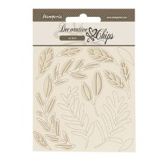  Stamperia Secret Diary Chipboard 14x14 cm Leaves pattern Decorative Chips (1 ív)