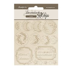   Stamperia Secret Diary Chipboard 14x14 cm Moon Decorative Chips (1 ív)
