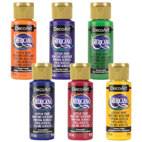 6 db Akrilfesték - matt 59ml Color Wheel DecoArt Americana® Acrylics