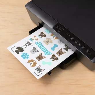   Cricut Nyomtatható vízálló matrica készlet A4 Fehér - White - Printable Waterproof Sticker Set A4 (6 ív)