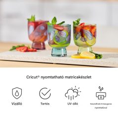   Cricut Nyomtatható vízálló matrica készlet A4 Átlátszó Holografikus - Cricut Printable Waterproof Sticker Set A4 Transparent Hologoraphic (5 ív)