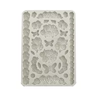   Stamperia Shabby Rose Szilikon öntőforma A5 Rose and Butterfly Silicon Mould (1 db)