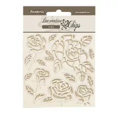   Stamperia Shabby Rose Chipboard 14x14 cm Rose Pattern Decorative Chips (1 ív)