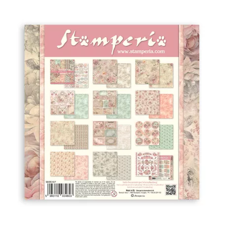 Stamperia Shabby Rose Papírkészlet 8" (20 cm)  Paper Pack (10 ív)