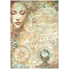 Stamperia Fortune Rizspapír A4 Face Rice Paper (1 ív)