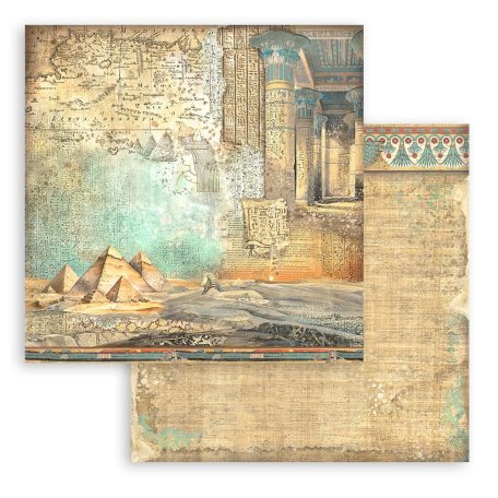 Stamperia Fortune Papírkészlet 8" (20 cm) Backgrounds - Land of Pharaohs Paper Pack (10 ív)