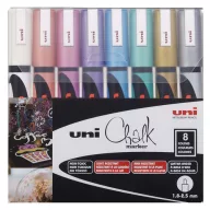   UNI Folyékony Kréta Chalk Marker PWE-5M 8DB-OS METÁL FOLYÉKONY KRÉTA KÉSZLET (8 db)