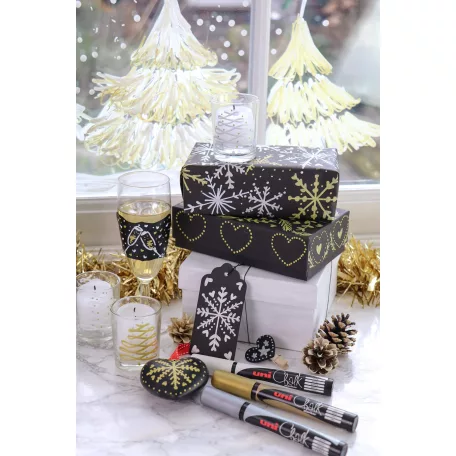 UNI Folyékony Kréta Chalk Marker PWE-5M EZÜST (1 db)