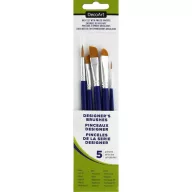   DecoArt Designer's Brush Sets Basics with Angled Shaders Ecset készlet (5 db)