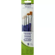   DecoArt Designer's Brush Sets Basics with Flat Shaders Ecset készlet (5 db)