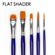   DecoArt Designer's Brush Sets Basics with Flat Shaders Ecset készlet (5 db)