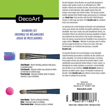 DecoArt Designer's Brush Blenders Set Ecset készlet (5 db)