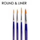 DecoArt Designer's Brush Rounds & Liners Set Ecset készlet (4 db)