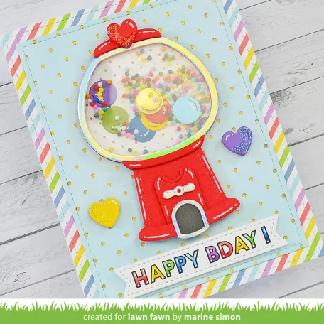 Lawn Fawn Build-a-gumball Machine Vágósablon LF3431 Lawn Cuts (1 csomag)