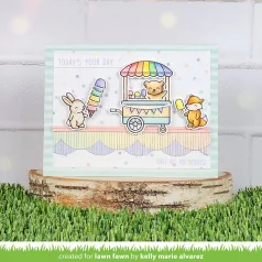   Lawn Fawn Treat Cart Szilikonbélyegző LF3408 Clear Stamps (1 csomag)