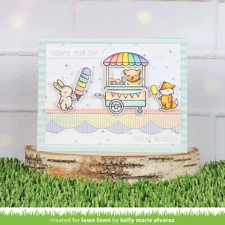 Lawn Fawn Treat Cart Szilikonbélyegző LF3408 Clear Stamps (1 csomag)