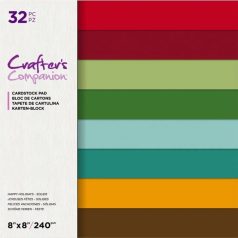   Crafter's Companion Happy Holidays Scrapbook Papírkészlet / Alapkarton 8" (20 cm) Cardstock Pad (32 lap)